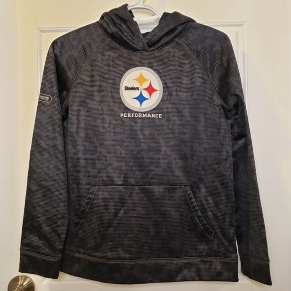 Under Armour Black Camo Pittsburgh Steelers Performance Hoodie-Size: Youth Large - Picture 14 of 14